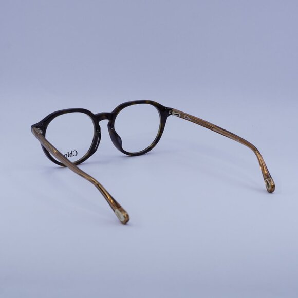 Chloe CH0012OA 004 Eyeglasses Havana/Brown 50mm Round Frame - Picture 6 of 11